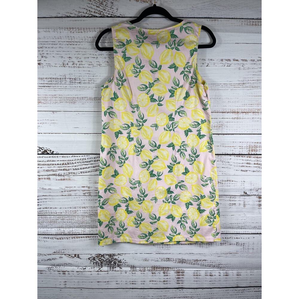 Cynthia Rowley Dress Womens 6 Multicolor Lemon Print Shift V Neck Sleeveless - Picture 7 of 9
